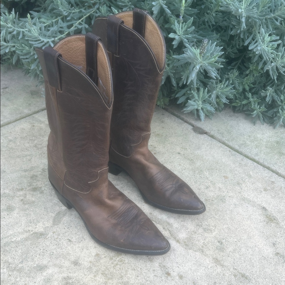 Justin Boots Women's Brown Leather Western Cowboy Boots Size 10